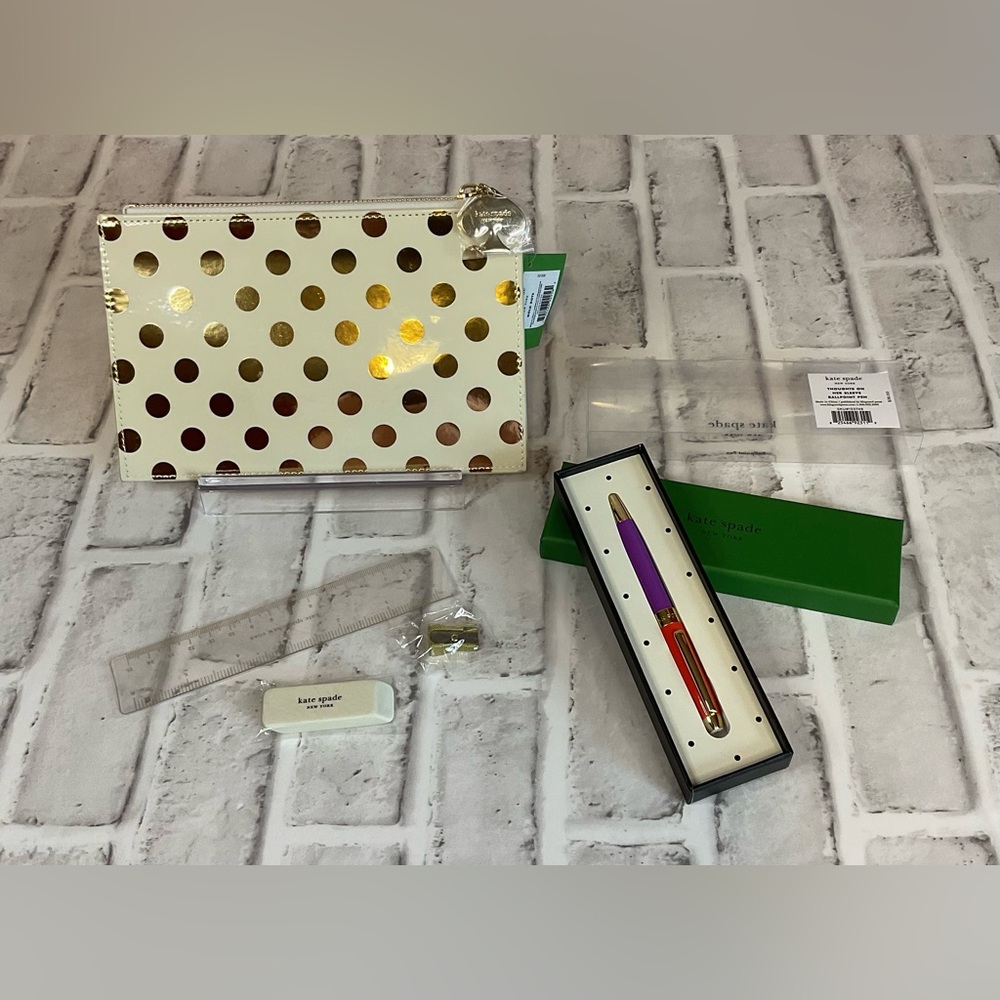 Kate Spade NY Pencil Case and Pen - NWT